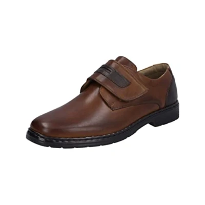 Image of Josef Seibel Men Low Shoes with Hook and Loop Alastair 02, Men&#039;s Shoes,Width K (Extra Wide),Removable Insole,Brown (Cognac Kombi),41 EU / 7 UK