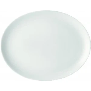Image of Utopia Pure White Oval Plate Pack of 6 25cm (10inch)