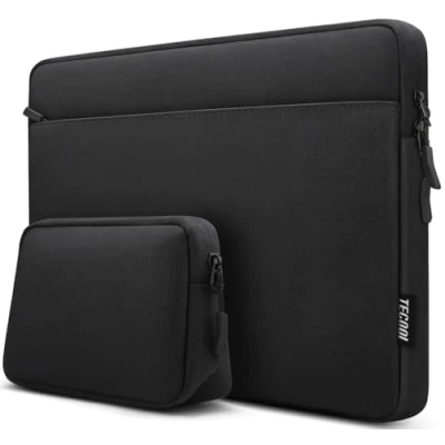Image of TECOOL 15.6 16 inch Laptop Sleeve, Protective Case for 15 15.6&#039;&#039; HP Lenovo Dell Acer ASUS Chromebook Notebook, MacBook Pro M3 M2 M1(2019 2023) Cover Waterproof Shockproof Bag,Black