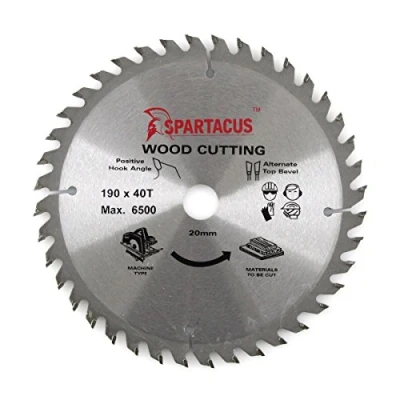 Image of Spartacus Wood Cutting Circular Saw Blade 190mm x 20mm Bore 40 Teeth