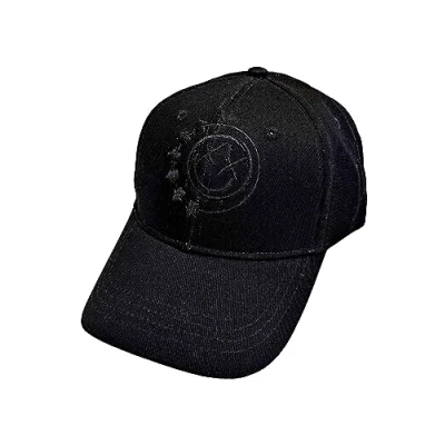 Image of Blink 182 Baseball Cap Black Six Arrow Smile Official One Size