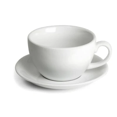 Image of Genware Bowl Cups &amp; Saucers 12oz/340ml, Pack of 6