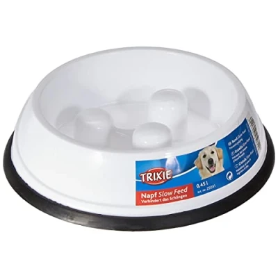 Image of Trixie Slow Feed Plastic Dog Bowl 0.45 Liter (Pack of 1)