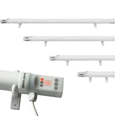 Image of Mylek Tubular Heater 60W 340mm Low Energy Tube, Built in Digital Timer, Thermal Cut Out, Mounting Brackets Greenhouse, Garage, Caravan