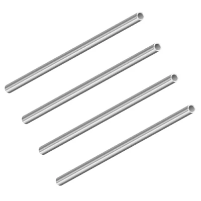 Image of LAVMHAB 304 Stainless Steel Tube 8mm OD x 6mm ID 1mm Wall Thickness 200mm Length, Straight Round Pipes Tubing (4pcs)