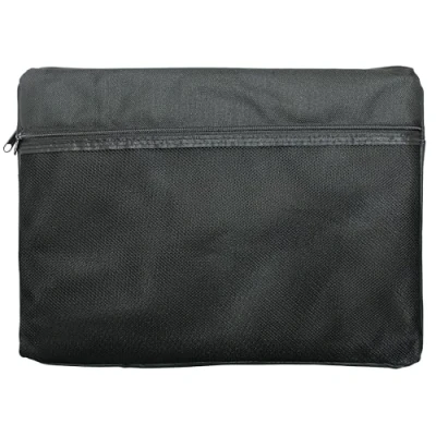 Image of Cathedral Products A4 Canvas Document Bag with Zip and Outer Mesh Pocket Black