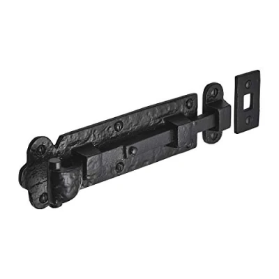 Image of A. Perry 4374 0204BA 204mm Old Hill Ironworks Blacksmiths Straight Surface Bolts, Black Antique