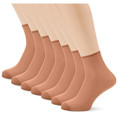 Image of DIM Women&#039;s Beauty Resist Comfort &amp; Hold x6 Socks, Brown, One Size