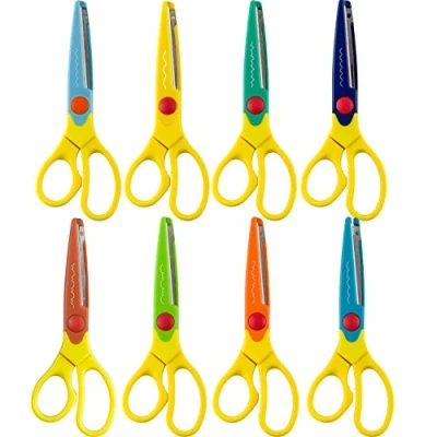 Image of kwb Handicraft Scissors Set for Children, 9 Pieces, incl. 8 Colourful attachments, 16.5 cm Length