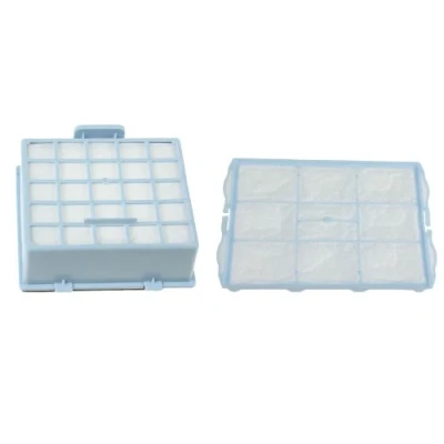 Image of Spares2go Pre &amp; Post Motor Washable HEPA Filter Pack for Bosch Vacuum Cleaners (Blue)