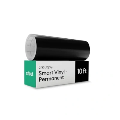 Image of Cricut Smart Vinyl Permanent, Black, 5.5 in x 10 ft Bulk (1)