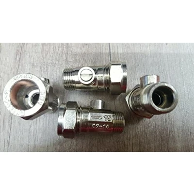 Image of Flat FACE REDUCING BOLOFIX 15MM X 3/8&quot; (12MM) Male Iron Isolation Valve (X 1 Valve)
