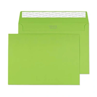 Image of Blake Creative Colour C5 162 x 229 mm 120 gsm Peel &amp; Seal Wallet Envelopes (307) Lime Green Pack of 500