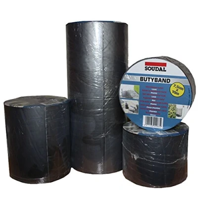 Image of Soudal Roof Repair Connector Joints Buty Tape Sealing Size 300 mm x Lead 10 m Graphite; Self Adhesive Waterproof