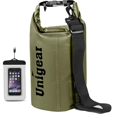 Image of Unigear Dry Bag 2L/5L/10L/20L/30L/40L/55l Waterproof Sack Roll Top with Phone Case and Long Adjustable Shoulder Strap for Boating/Kayaking/Fishing/Rafting/Swimming/Camping/Snowboarding