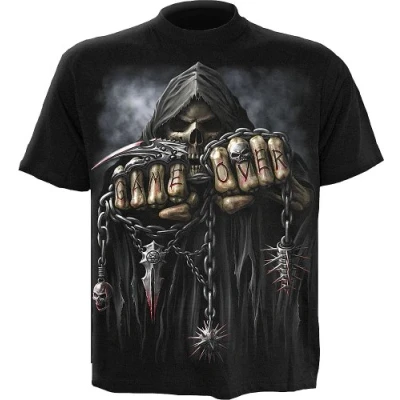 Image of Spiral Boys Game Over Kids T Shirt Black X Small
