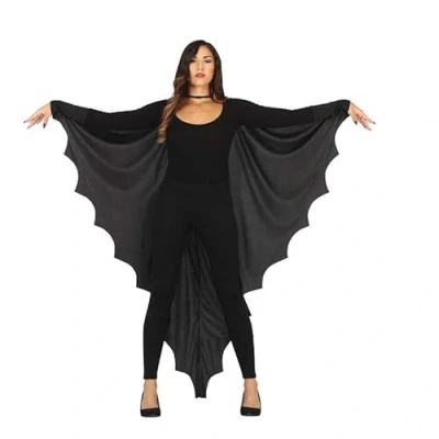 Image of Fiestas Guirca Adult’s Black Bat Cape Costume Accessory, Wings, One Size