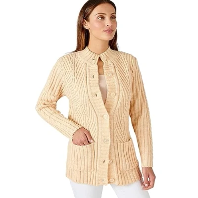 Image of Damart Thermolactyl Cardigan Women High Collar Long Sleeves