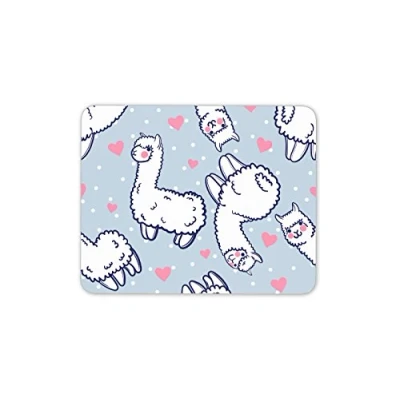 Image of Destination Vinyl ltd Cute Llama Mouse Mat Pad Love Hearts Lama Daughter Mum Computer #8189