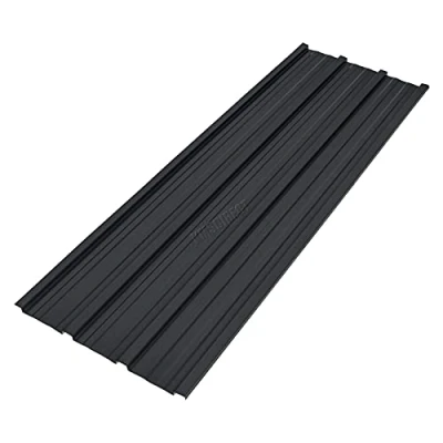 Image of BIRCHTREE 24x Roof Sheets Corrugated Garage Shed Side Panels Metal Roofing Covers Carport Greenhouse 1080x426mm RSS02 Black