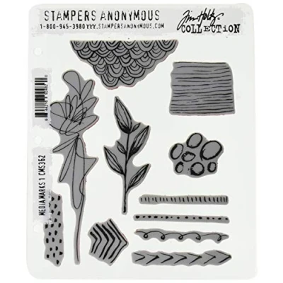 Image of Stampers Anonymous Cling RBBR Stamp Set Media MRK1, Rubber, None, One Size