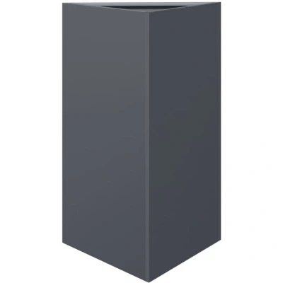 Image of vidaXL Garden Planter Anthracite Triangular 50x43x75 cm Steel
