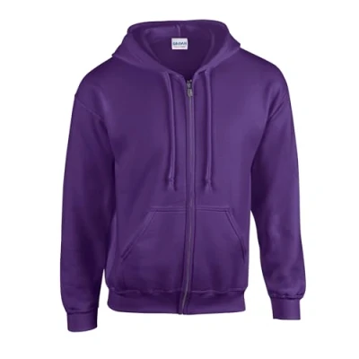 Image of Gildan Heavy Blend Adult Full Zip Hooded Sweatshirt, Purple, XL