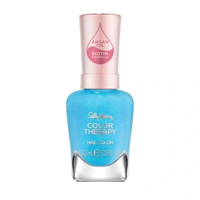 Image of Sally Hansen Colour Therapy Nail Polish, 445 Pacific Peace, Strengthen and Nourish Nails, Infused with Biotin Argan Oil, 3 in 1 Formula, High Shine Finish, Salon Quality Results, 14.7ml