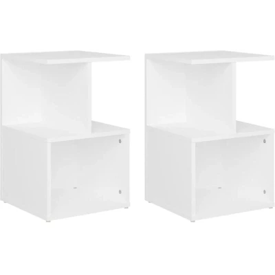 Image of vidaXL Bedside Cabinets 2 pcs White 35x35x55 cm Engineered Wood