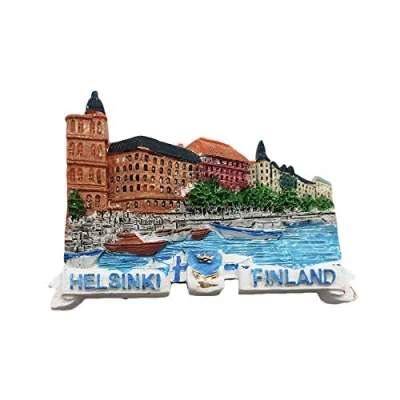 Image of Wedare Magnet Helsinki Finland 3D Refrigerator Souvenir Resin Collection,Finland Fridge Gift Magnetic Sticker Home Kitchen Decoration