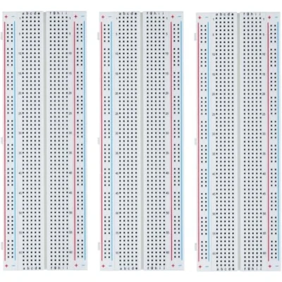 Image of ELEGOO 3pcs MB830 102 Breadboard 830 Point Solderless Prototype PCB Board Kit for Proto Shield Distribution Connecting Blocks UNOR3 MEGA NANO…