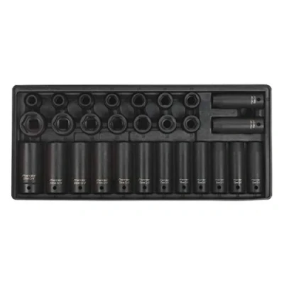 Image of Sealey Premier Tool Tray with Impact Socket Set 28pc 1/2&quot;Sq Drive Metric