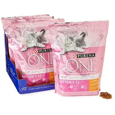 Image of Purina ONE Kitten Dry Cat Food Rich in Chicken 750g, Pack of 4