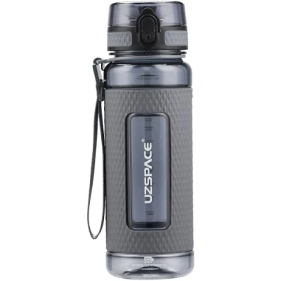 Image of OM SUPPLIES Water Bottle Fruit Infuser Sports 800ml, BPA Free Tritan Non Toxic Plastic, Leakproof (Bark Grey)
