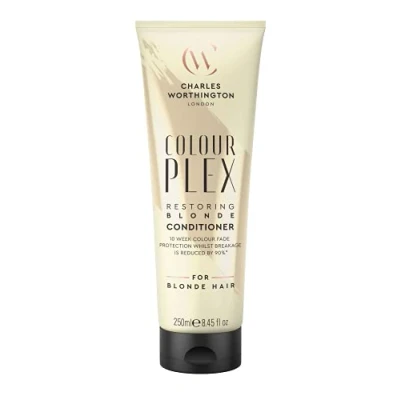 Image of Charles Worthington Colourplex Restoring Blonde Conditioner, Hair Brightner, Colour Fade Protection, Salon Conditioner for Blondes, 250 ml