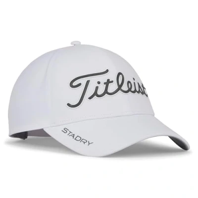 Image of Titleist Mens Players Stadry Cap, White/Charcoal