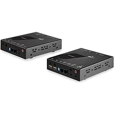 Image of StarTech.com HDMI KVM Extender over IP 4K 30Hz 2.0 &amp; USB LAN or CAT5e/CAT6 Ethernet (100m/330ft) Remote Switch/Console Transmitter/Receiver Kit (SV565HDIP)