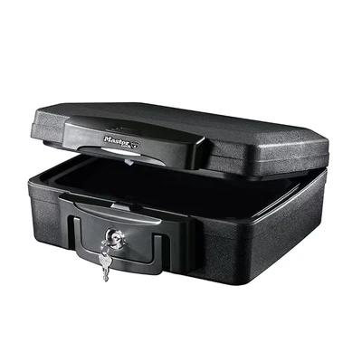 Image of MASTER LOCK Certified Fireproof and Waterproof Safe Box with Key, 4.9L, 362 x 156 330 mm, Portable carrying handle, for home professionals