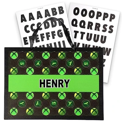 Image of Xbox Personalised Name Door Plaque Accessories Room Decor Stickers Wall Christmas Gifts Man Cave for Boys