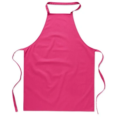 Image of eBuyGB Pack of 1 Catering Cooking Plain Chef&#039;s Unisex Kitchen Apron, Cotton, Fuchsia