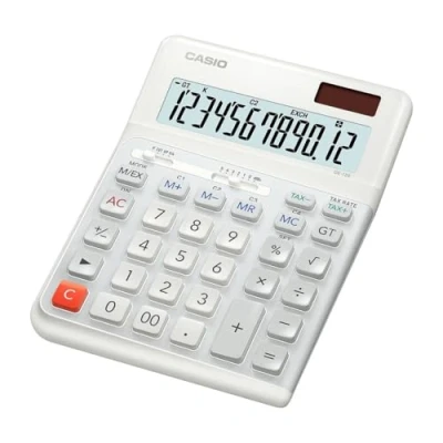 Image of CASIO DE 12E WE Big Ergonomic Desk Calculator 12 Digit