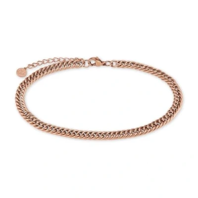 Image of GD GOOD.designs EST. 2015 anklet Panzer for women in Rose gold Waterproof adjustable (22 27cm) plated stainless steel