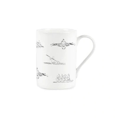Image of Purely Home Rowing Boat Mug Rowers Outline Watersports Silhouettes Gift/Present Bone China Tea/Coffee