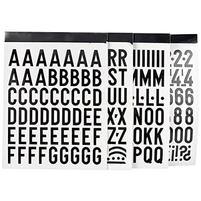 Image of Apli 4425 Stickers, Letters, Numbers, Signs, 25 mm, Black