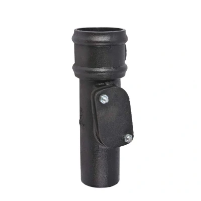 Image of Saint Gobain Classical Cast Iron Downpipe Access Pipe without Ears 65mm Black Pam Building Products