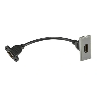 Image of KnightsBridge HDMI outlet module 25 x 50mm Grey