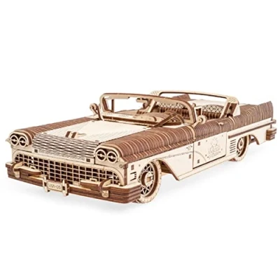Image of UGEARS 3D Puzzle for Adults Dream Cabrio Technical Model Wooden Thinking Sport Building Sets DIY