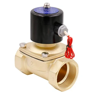 Image of Heschen Brass Electric Solenoid Valve, 2W 500 50, PT2&#039;&#039;, AC220V, Direct Action Water Normally Closed Replacement Valve