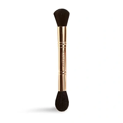 Image of Double Ended Sculpting Duo Makeup Brush from Sculpted by Aimee 2 in 1 Cruelty Free, Vegan Bronzer and Highlighter