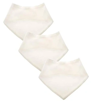 Image of Baby Bandana Bibs Newborn, 3 Pack, Dribble Bibs, 100% Cotton, Premium, Machine Washable Cream, One Size